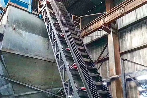 מסוע חגורת דופן עם זווית תלולה לפחם, אבן גיר, דשן